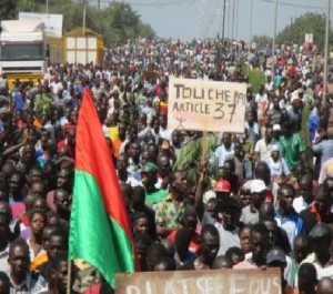 soulevèment du Burkinabè qui a fait partir Blaise Compaoré du pouvoir